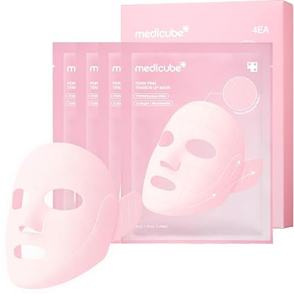 MEDICUBE - PDRN PINK TENSION UP MASK - 1 PACK (4 SHEET MASKS)
