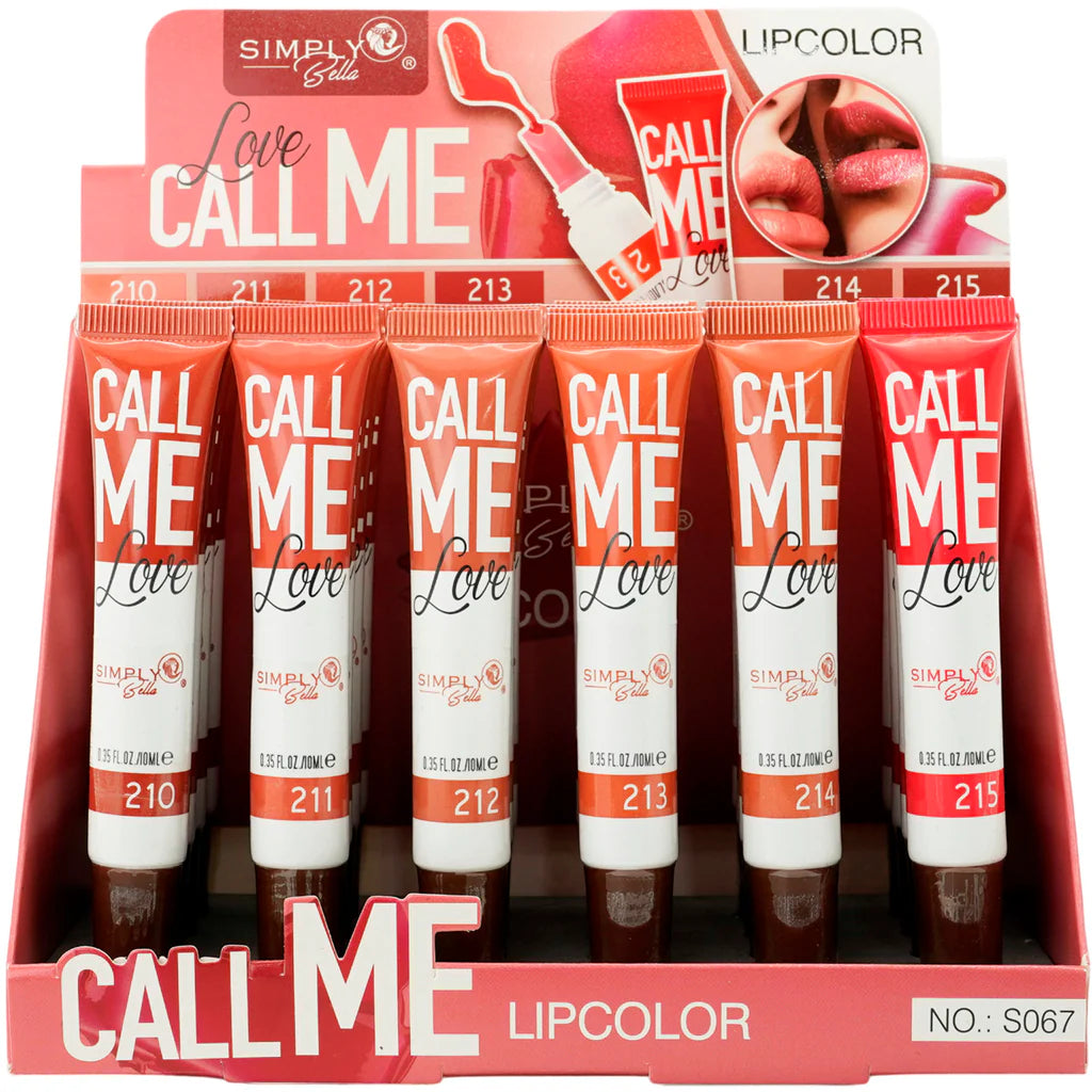 SIMPLY BELLA - LOVE CALL ME - COULEUR À LÈVRES - PRÉSENTOIR 24PC