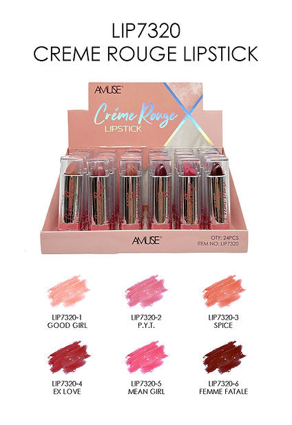 AMUSE- CRÈME ROUGE- LIPSTICK- 24PCS