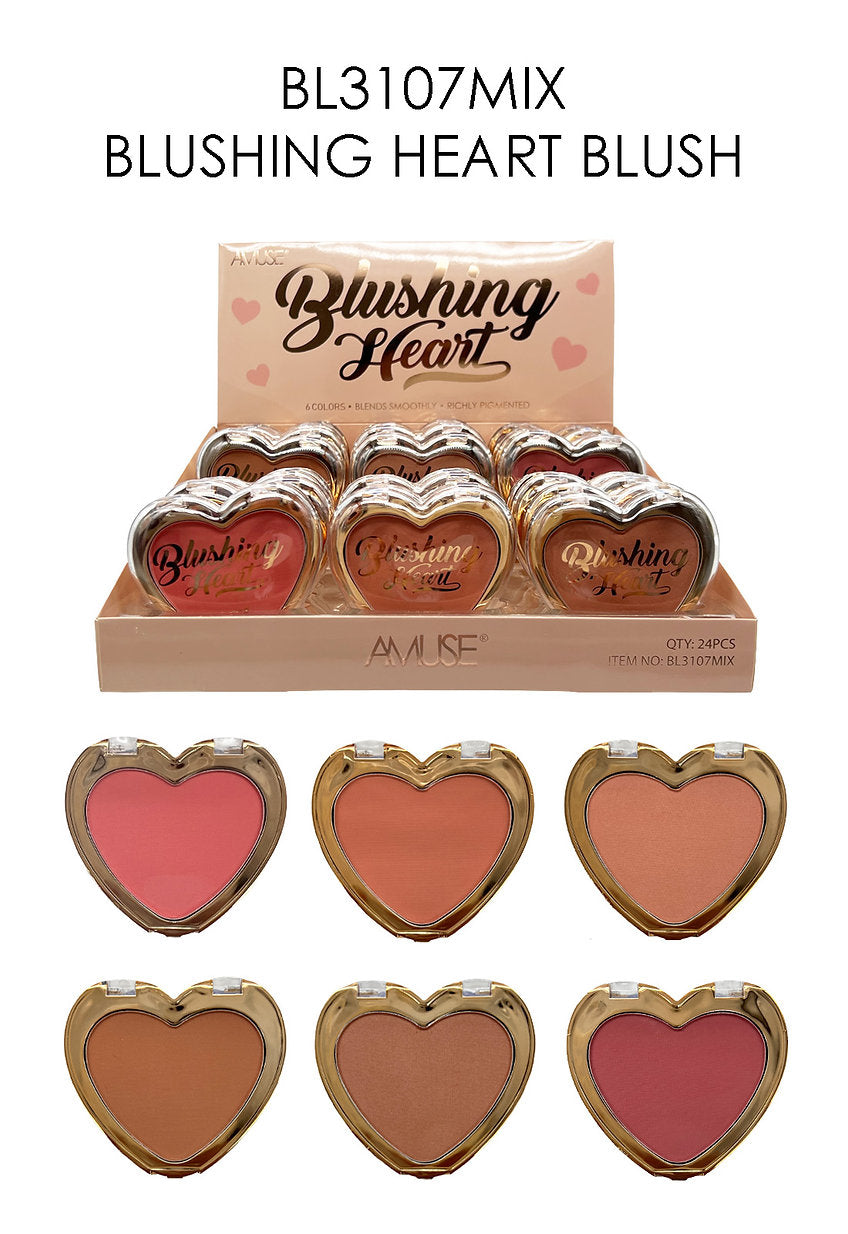 AMUSE- BLUSHING HEART- BLUSH-24PCS