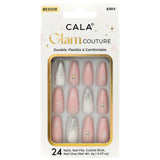 CALA- GLAM COUTURE - COFFIN SNOW FLAKES NAILS- 6PCS