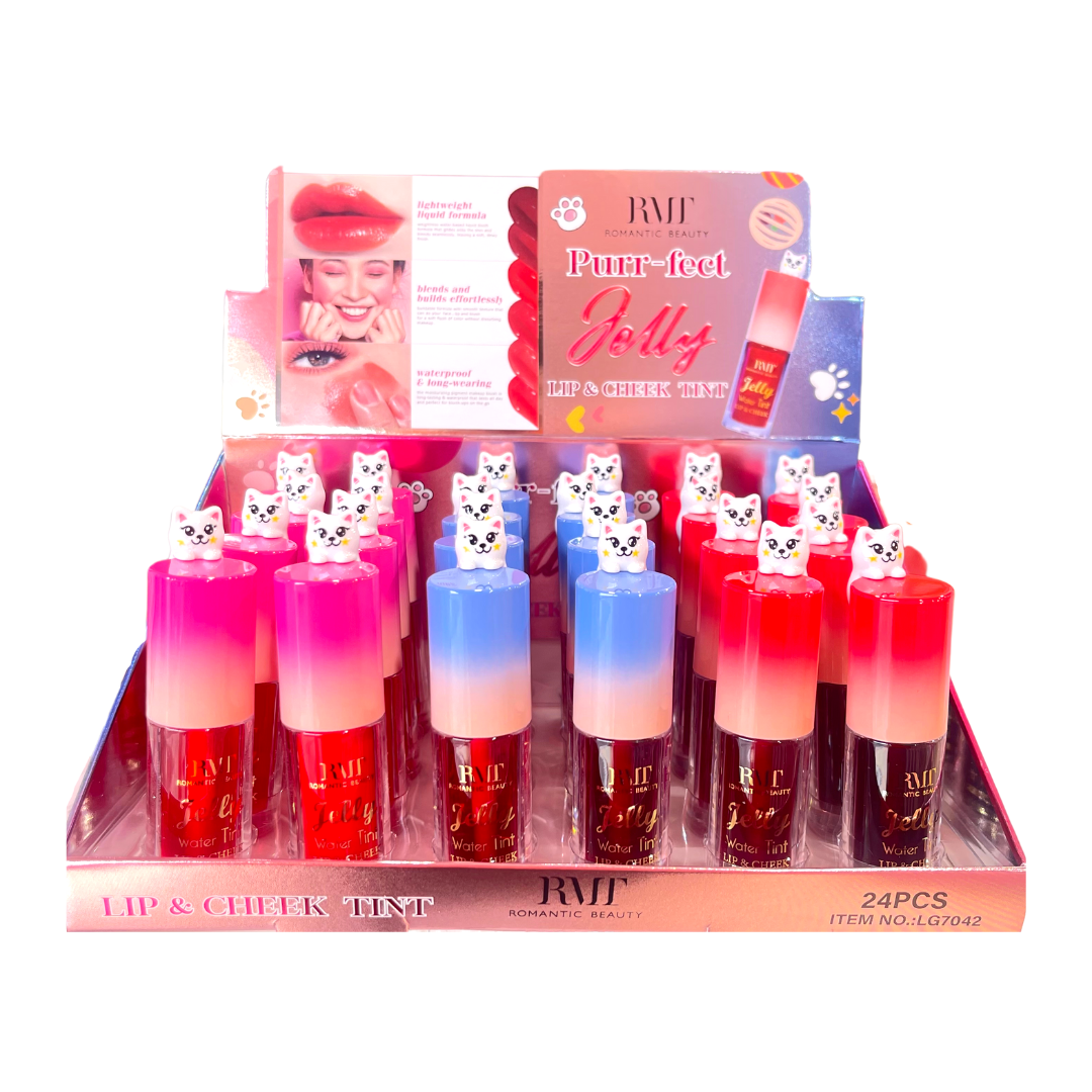 ROMANTIC BEAUTY - PURR-FECT - LIP & CHEEK TINT - DISPLAY 24PC