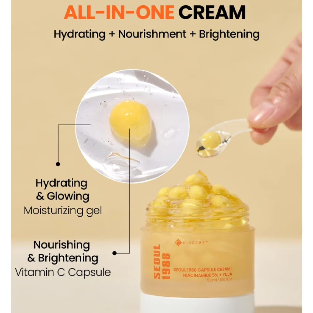 K-SECRET - SEOUL 1988 CAPSULE CREAM NIACINAMIDE 5% + YUJA - (1PC)