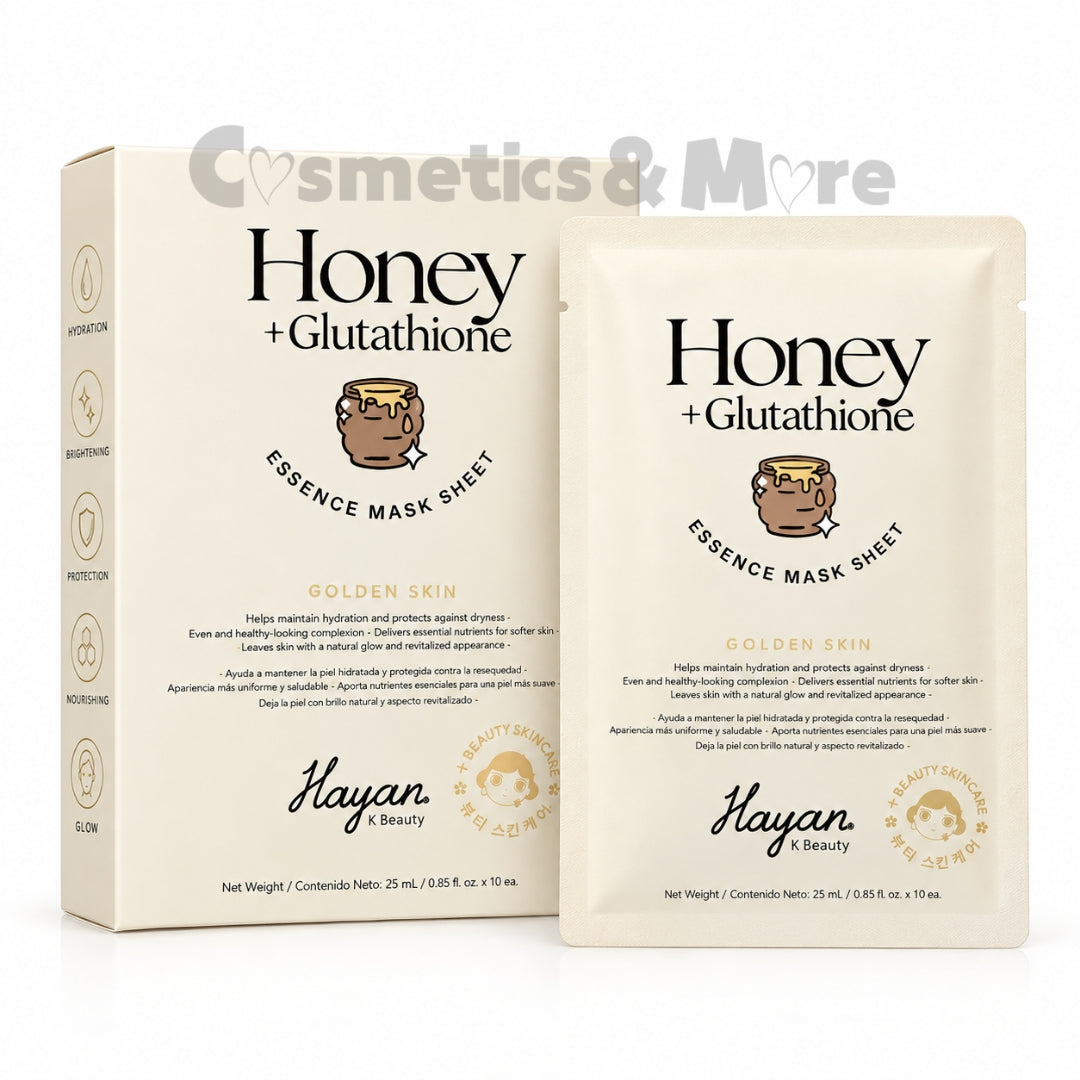 HAYAN K BEAUTY - HONEY + GLUTATHIONE ESSENCE MASK SHEET - 1 PACK (10 PC SHEET MASK)