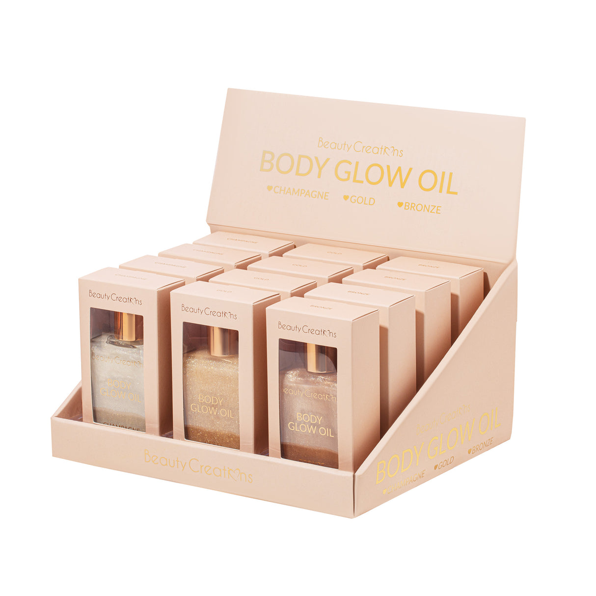 BEAUTY CREATIONS - BODY GLOW -  DISPLAY (12PC)