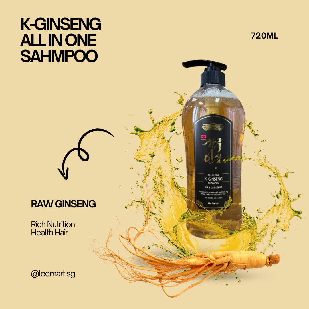 DR. SMART- ALL IN ONE- K GINSENG SHAMPOO- 1PC
