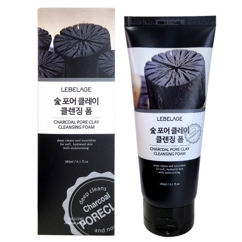 LEBELAGE- CHARCOAL PORE CLAY- CLEANSING FOAM- 1PC