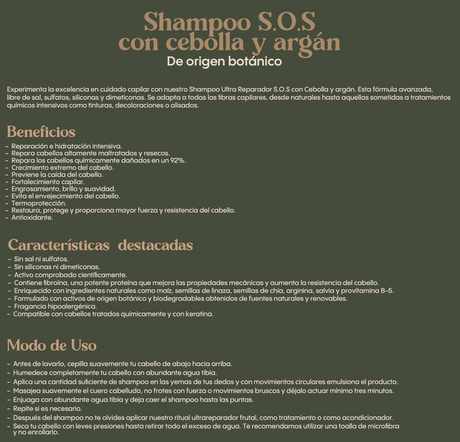 RITUAL BOTANICO - SHAMPOO SOS CON CEBOLLA Y ARGAN 400ML (1PC)