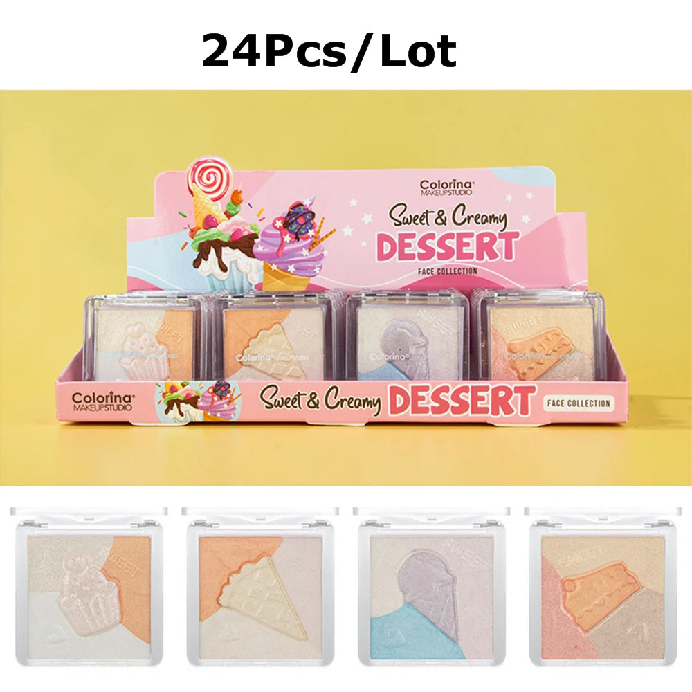 COLORINA- SWEET AND CREAMY DESSERT- FACE PALETTE- 24PCS