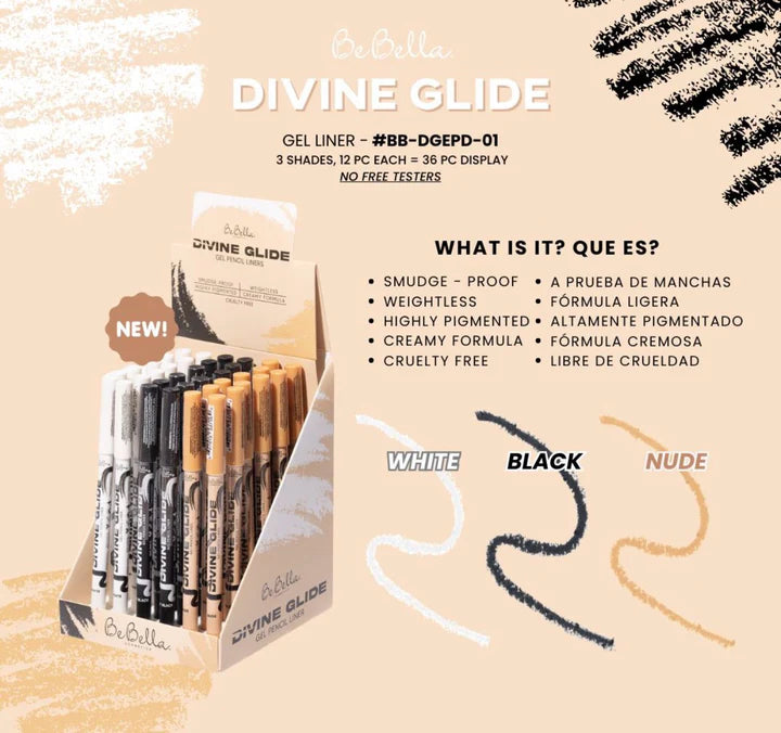 BE BELLA DIVINE GLIDE GEL PENCIL LINERS 36PCS Shopcosmeticsandmore