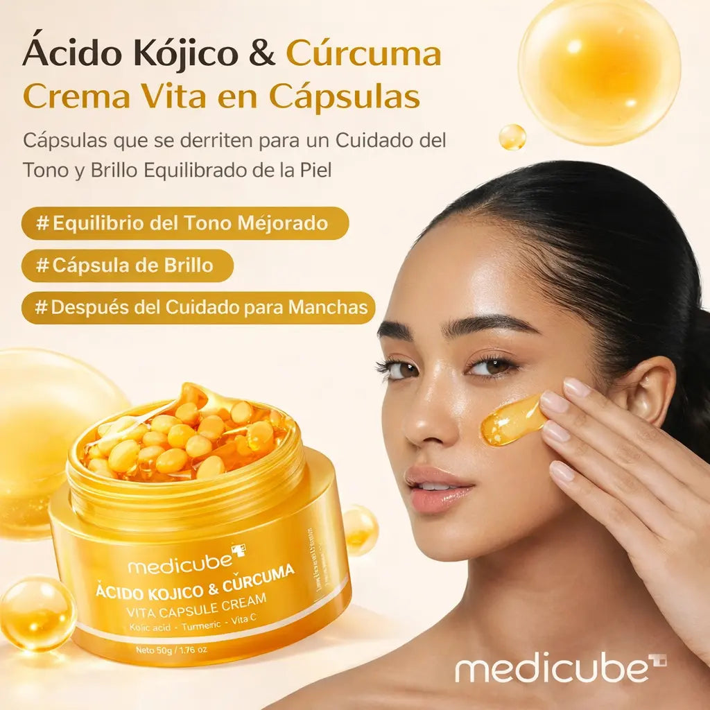 MEDICUBE - KOJIC ACID TURMERIC VITA CAPSULE CREAM - (1PC)