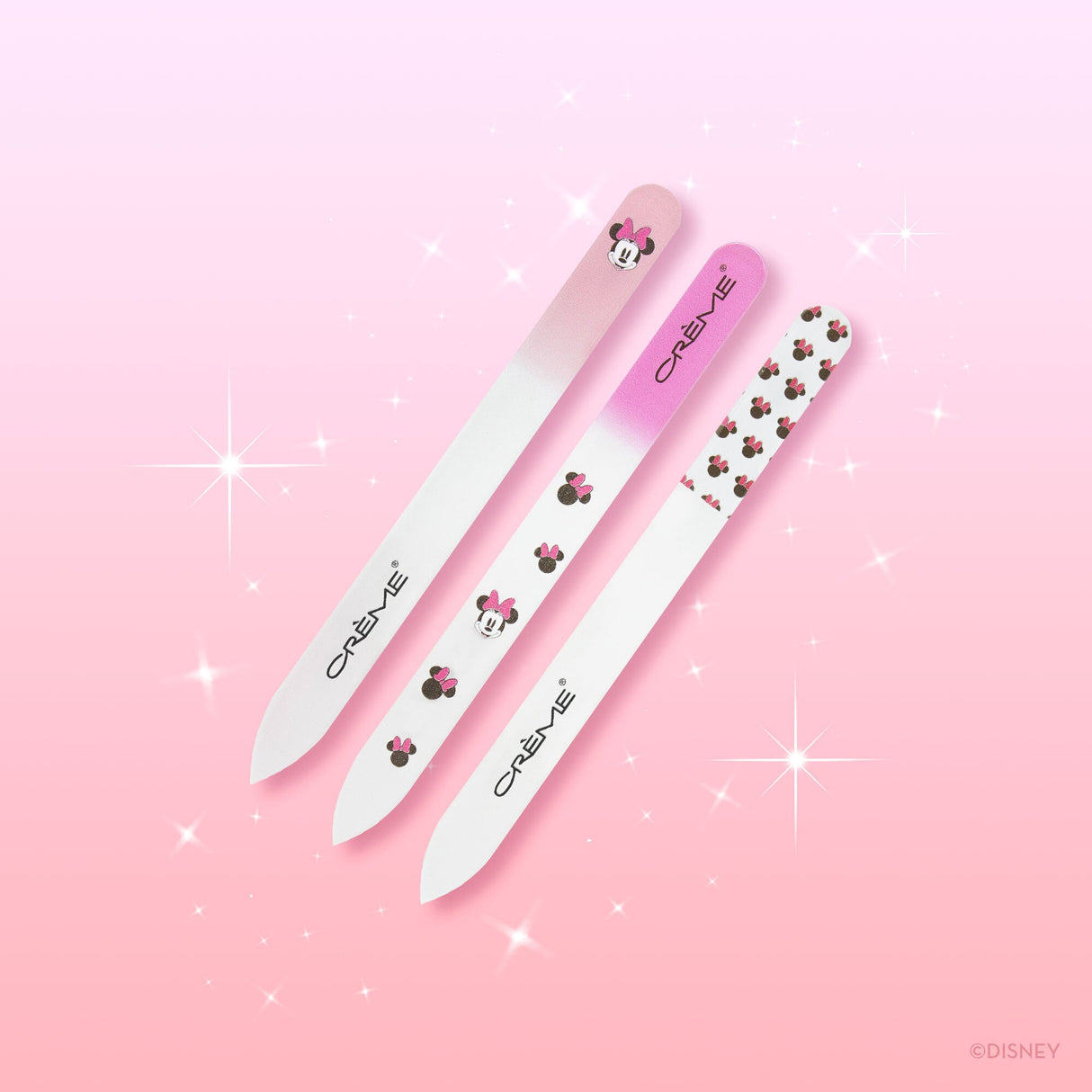 THE CREME SHOP - MINNIE MOUSE CRYSTAL NAIL FILE SET OF 3 (1SET)