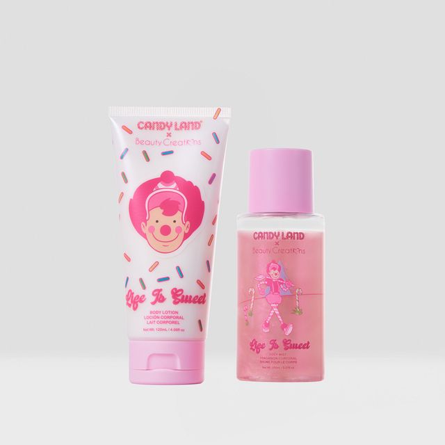BEAUTY CREATIONS X CANDY LAND- LIFE IS WEET- SHIMMER BODY LOTION & MIST SET- 1PC