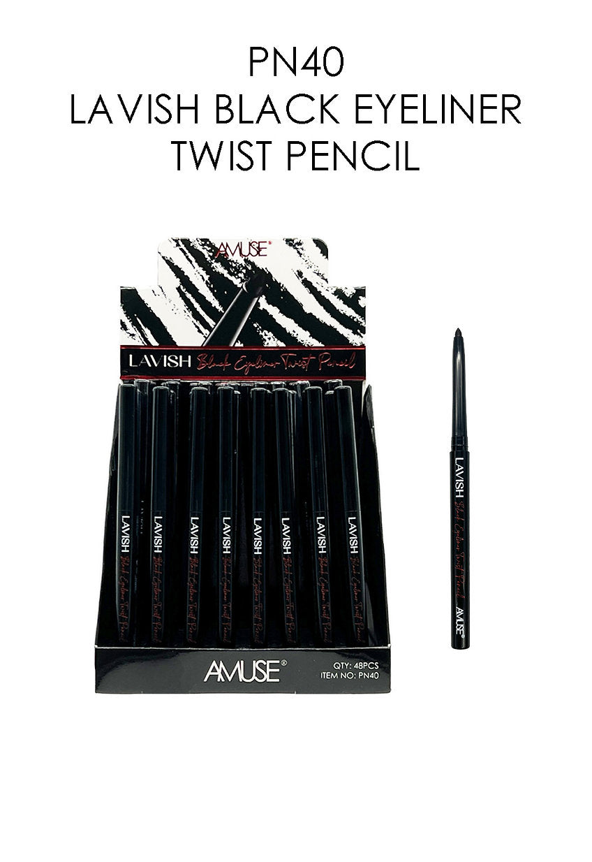 AMUSE- BLACK EYELINER TWIST PENCIL-48PCS