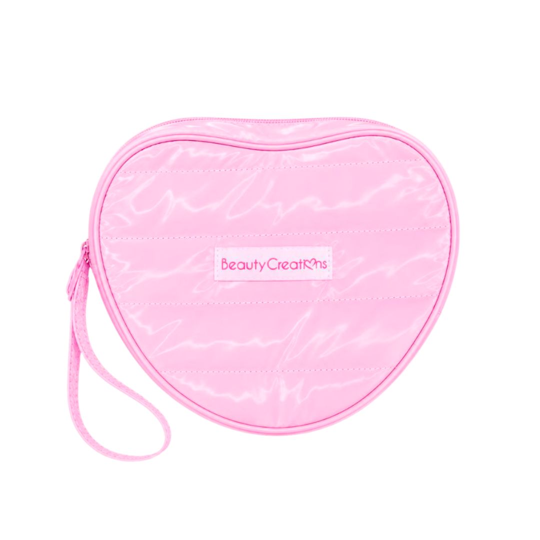 BEAUTY CREATIONS - PINK HEART PUFF BAG - (1PC)
