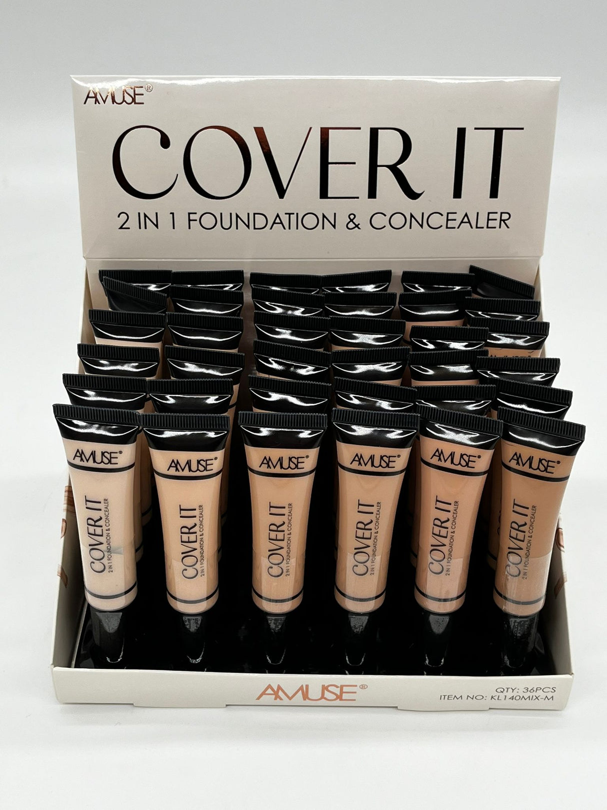 AMUSE- COVER IT- 2 IN 1 FOUNDATION & CONCEALER- 36PCS