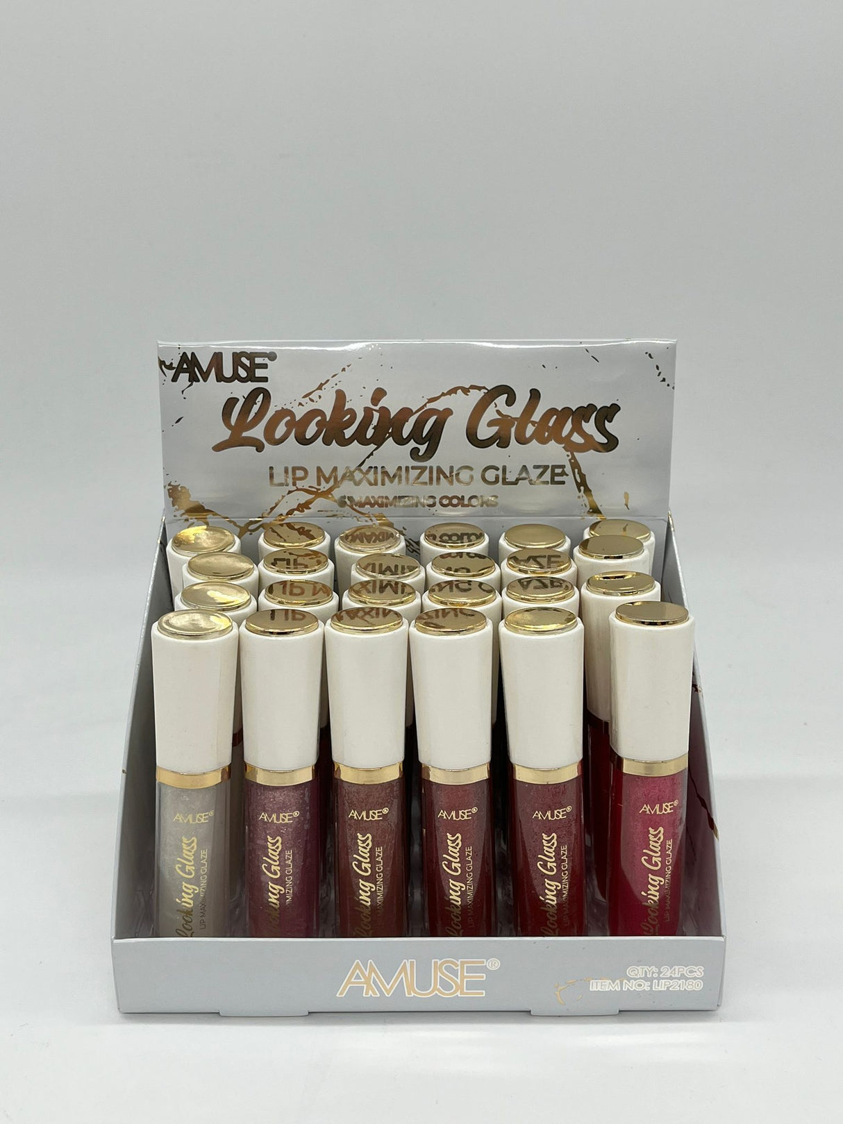 AMUSE- LOOKING GLASS- LIP MAXIMIZING GLAZE- 24PCS