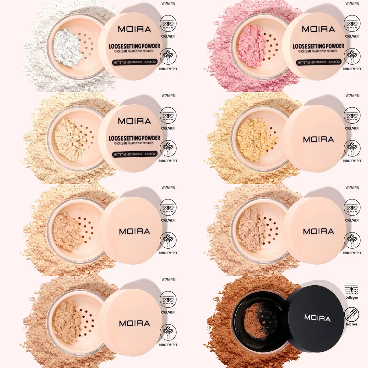 MOIRA - POUDRE FIXATION LIBRE (NOUVELLES TEINTES)