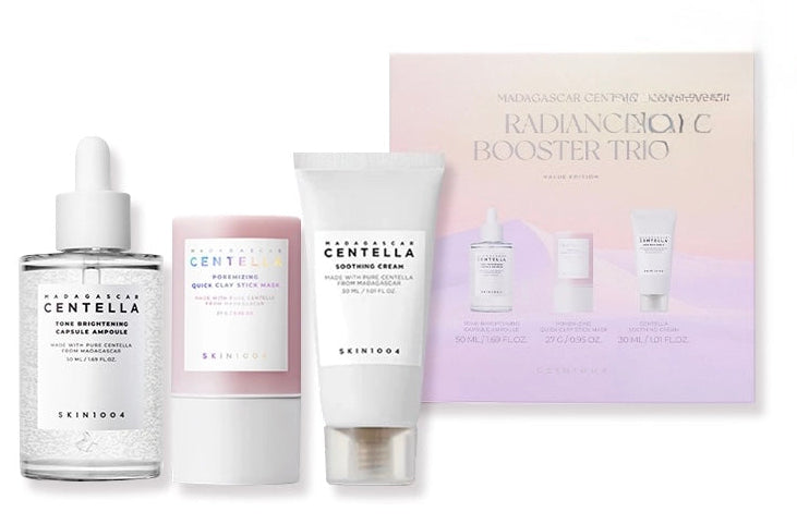 MADAGASCAR CENTELLA - RADIANCE BOOSTER TRIO - (AMPOULE + MASK + CREAM) - (1PC)
