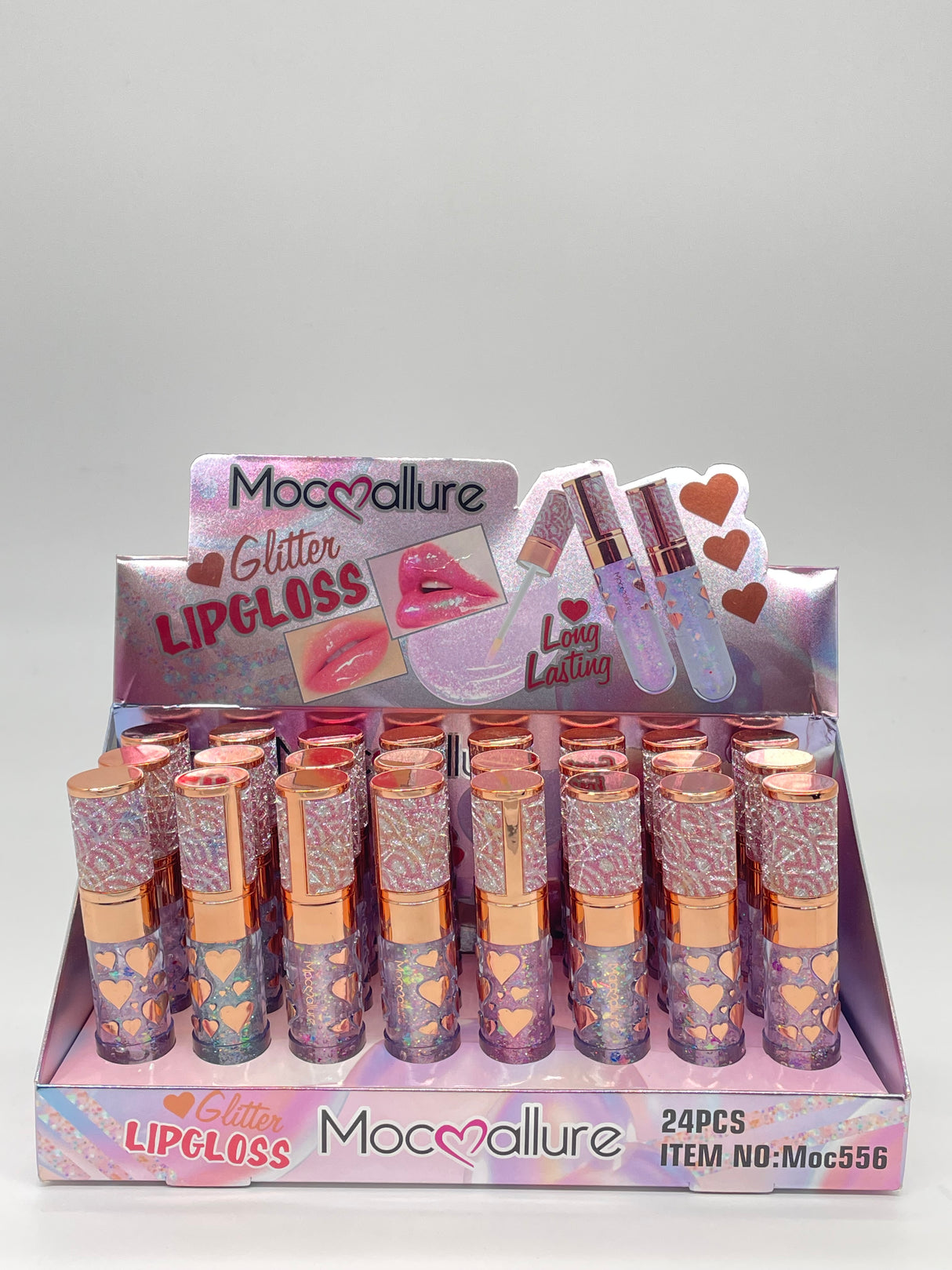 MOC ALLURE- FASHION MAGIC- BRILLO DE LABIOS GLITTER- 24PCS