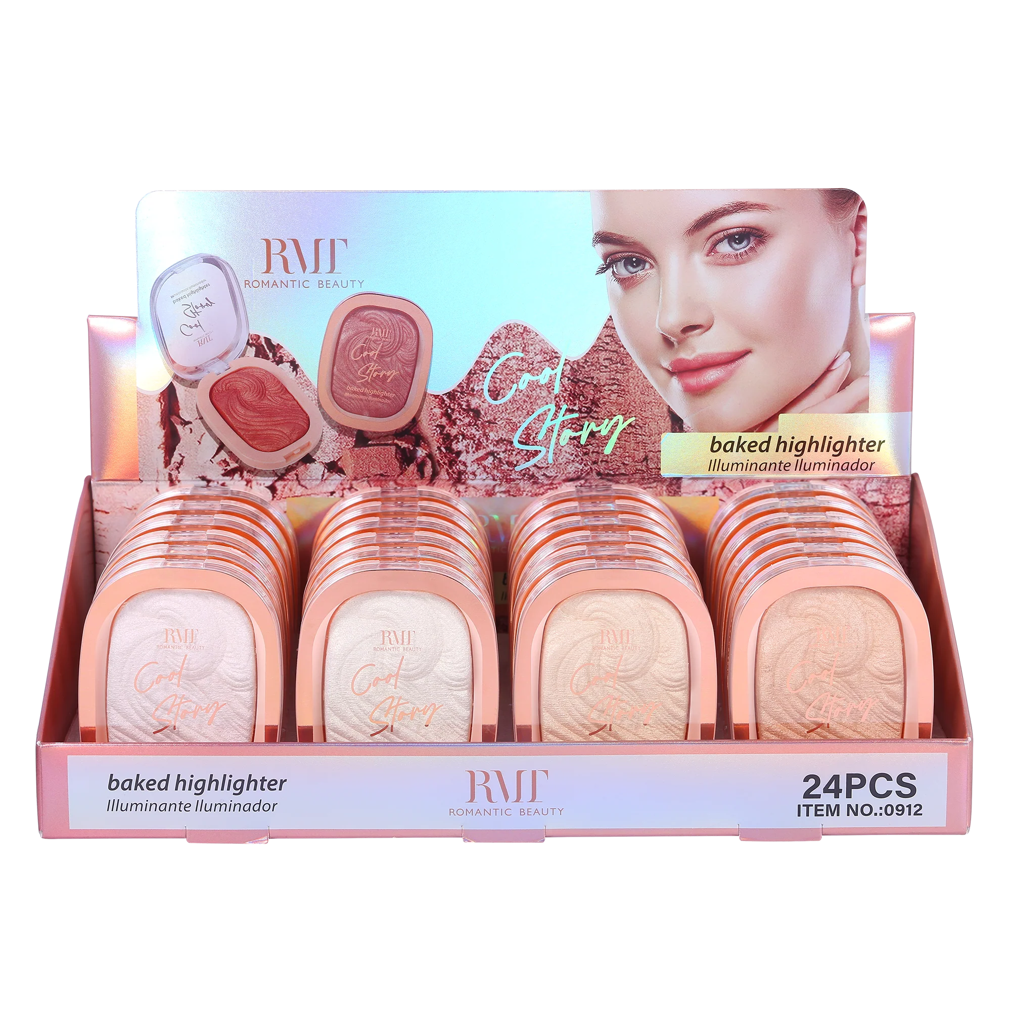 ROMANTIC BEAUTY - COOL STORY BAKED HIGHLIGHTER - (DISPLAY 24 PCS)