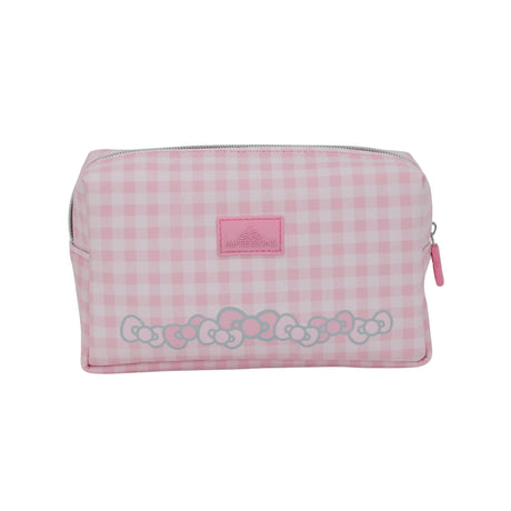 IMPRESSIONS VANITY - HELLO KITTY PINK GINGHAM COSMETIC POUCH - (1PC)