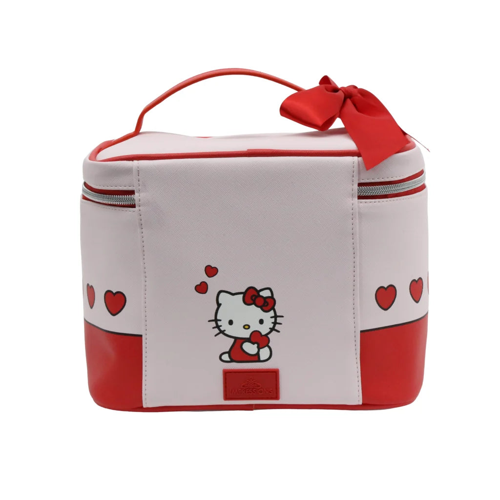 IMPRESSIONS VANITY - HELLO KITTY ''HEARTS'' TRAIN CASE - (1PC)