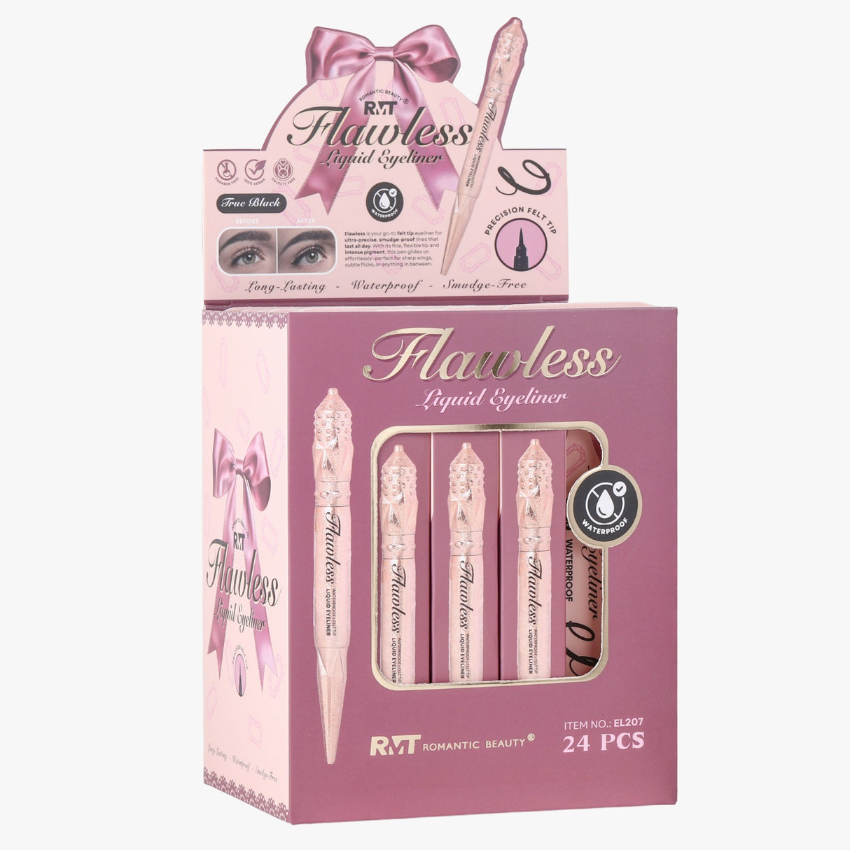 ROMANTIC BEAUTY - FLAWLESS - LIQUID EYELINER - DISPLAY(24PCS)