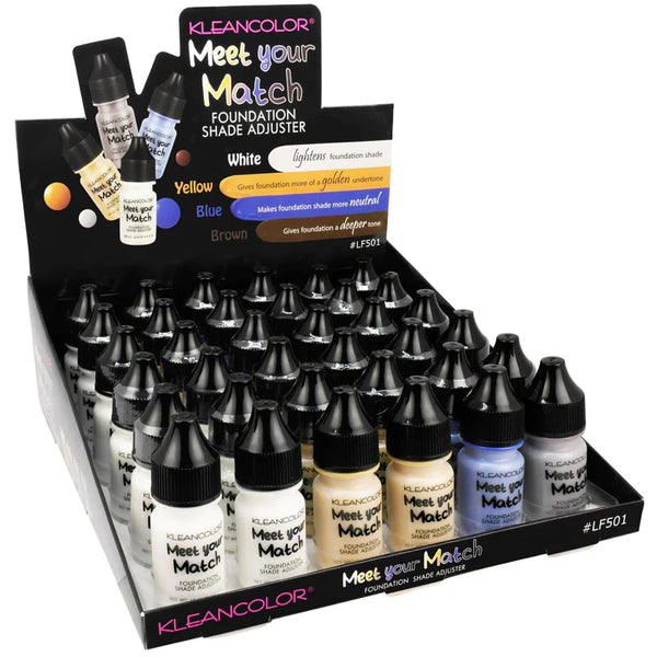 KLEANCOLOR - MEET YOUR MATCH-FOUNDATION SHADE ADJUSTER - DISPLAY 36PC
