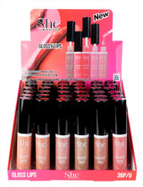 SHE - 6 DIFFERENTS COLORS - GLOSSY LIPS- 36PCS