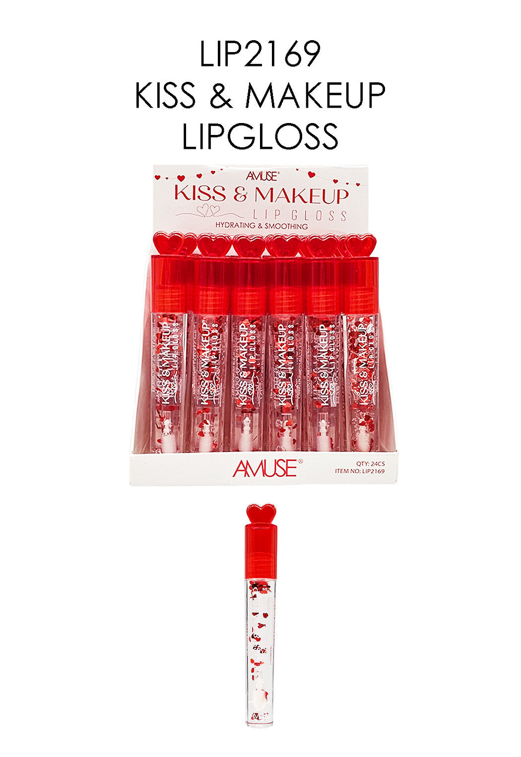 AMUSE- KISS & MAKEUP- LIPGLOSS (24PCS)