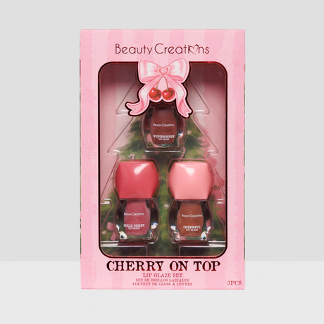 BEAUTY CREATIONS - CHERRY ON TOP 3PCS LIP GLAZE SET - (1PC)