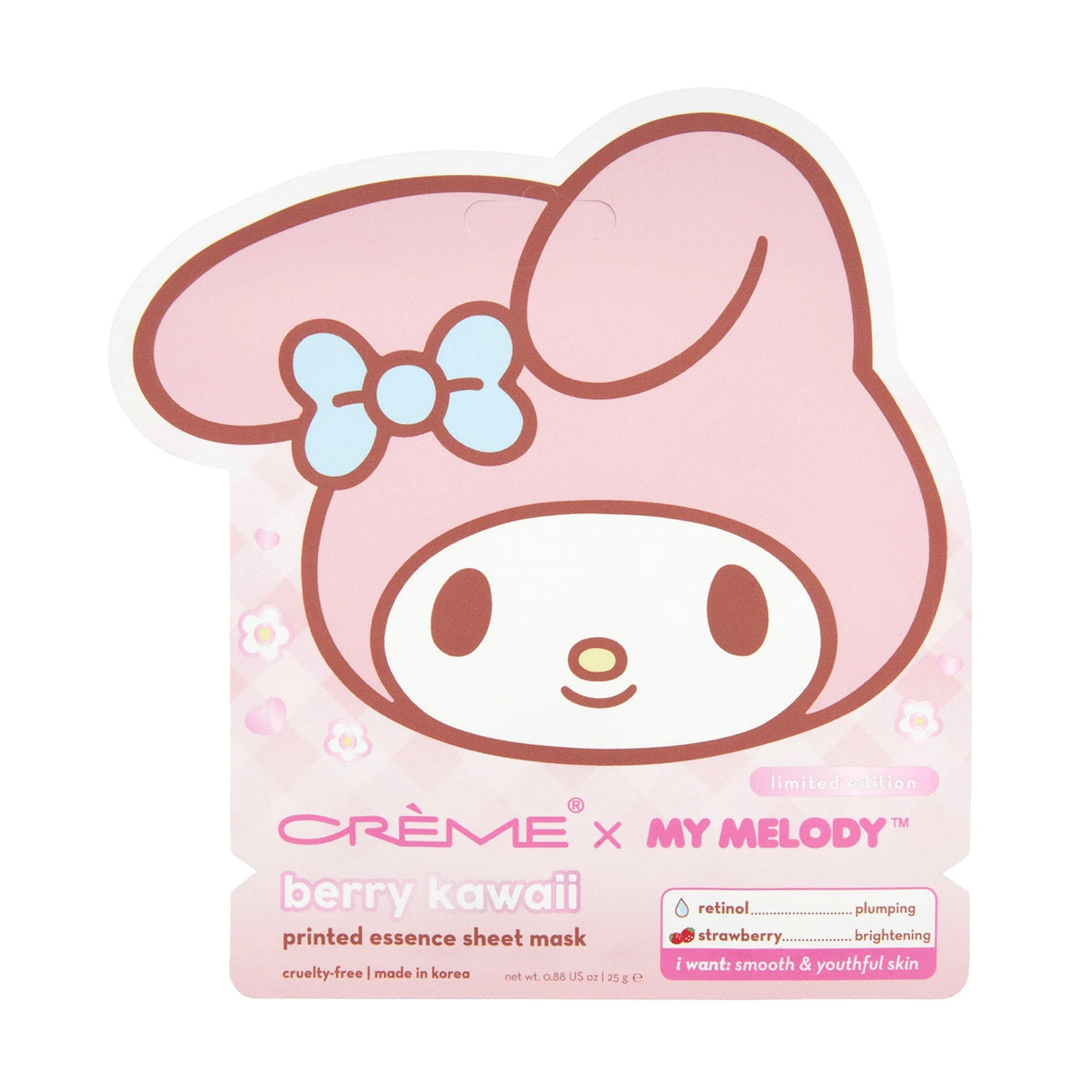 THE CREME SHOP X MY MELODY - BERRY KAWAII PRINTED ESSENCE SHEET MASK (6PC)