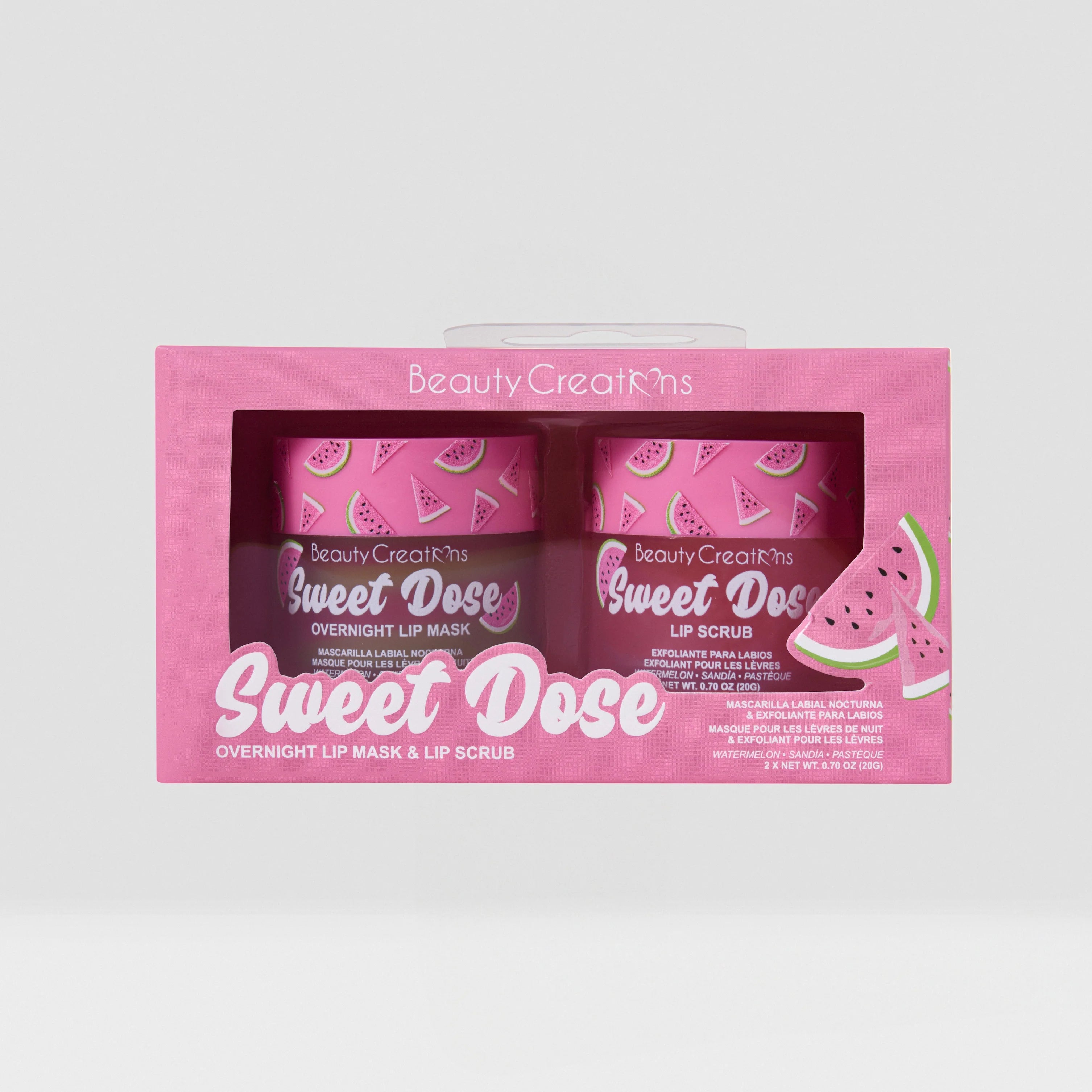 BEAUTY CREATIONS- SWEET DOSE- OVERNIGHT LIP MASK & LIP SCRUB- 1PC