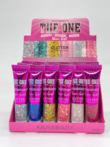 KALIYA BEAUTY- THE ONE SHINE GIRL- EYESHADOW & BODY GLITTER GEL- DISPLAY(24PCS)