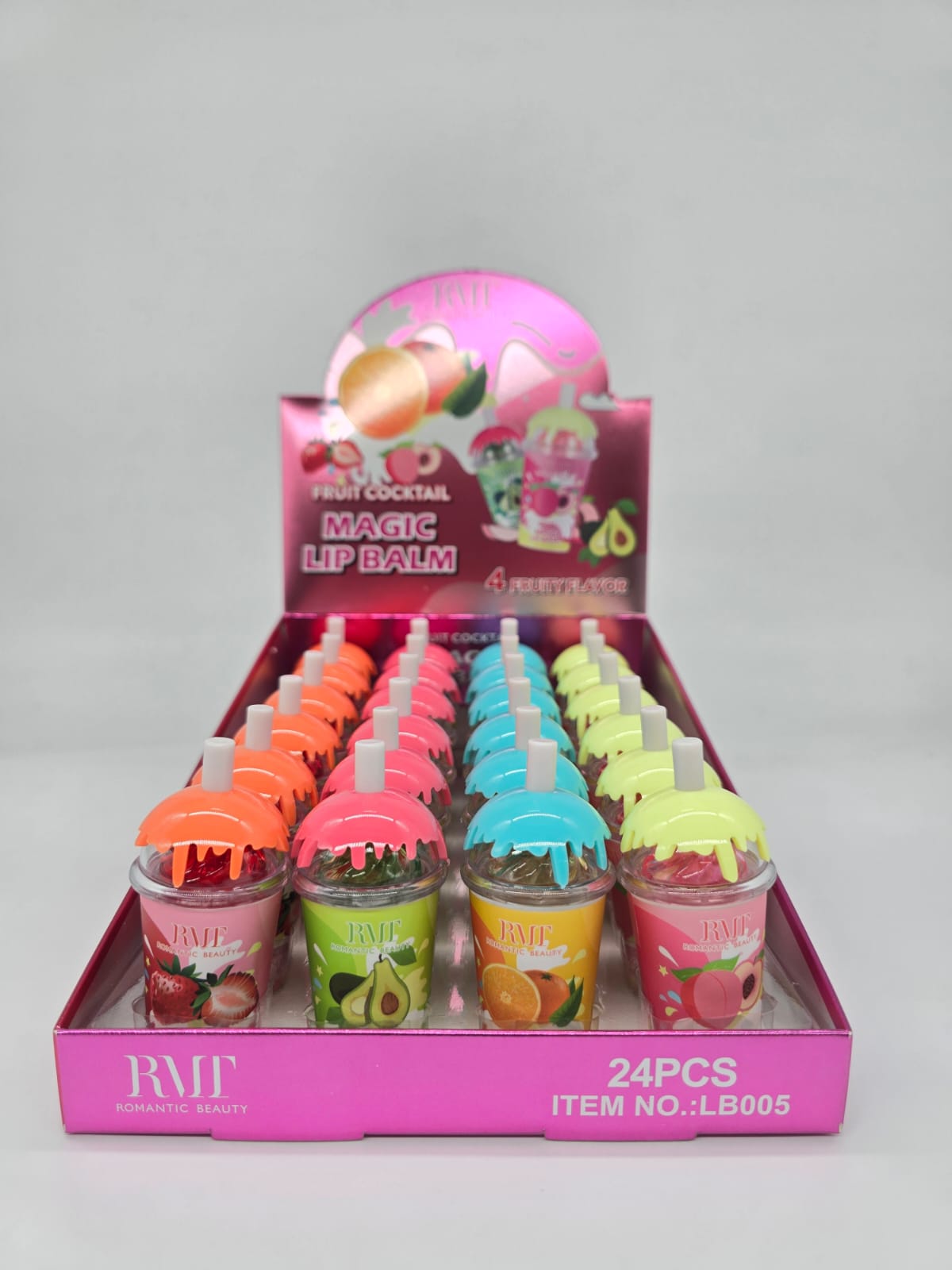 ROMANTIC BEAUTY- FRUIT COCKTAIL- LIPBALM-24PCS