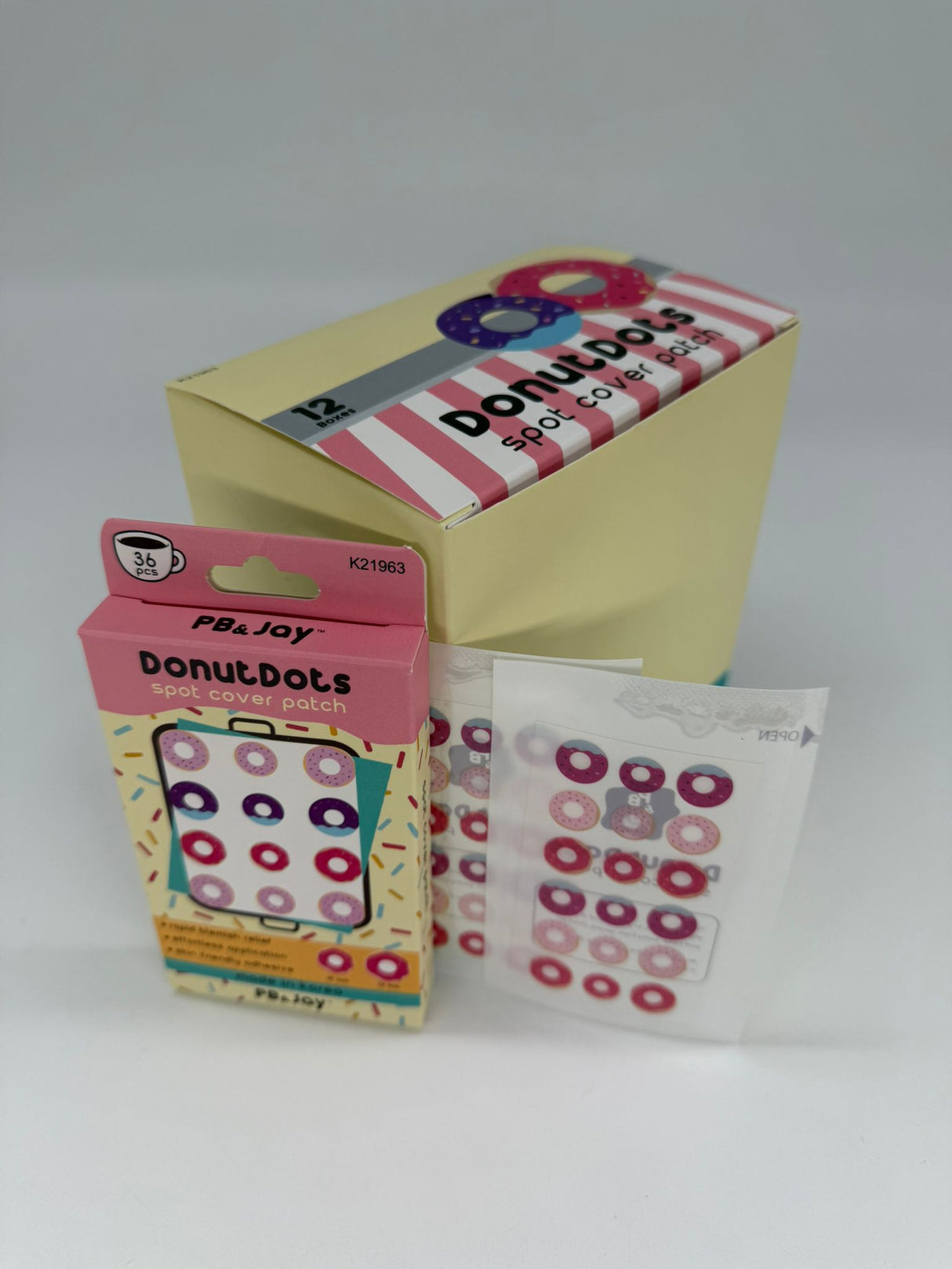 PB & JAY- DONUT DOTS- SPOT COVER PATCH- 12PCS