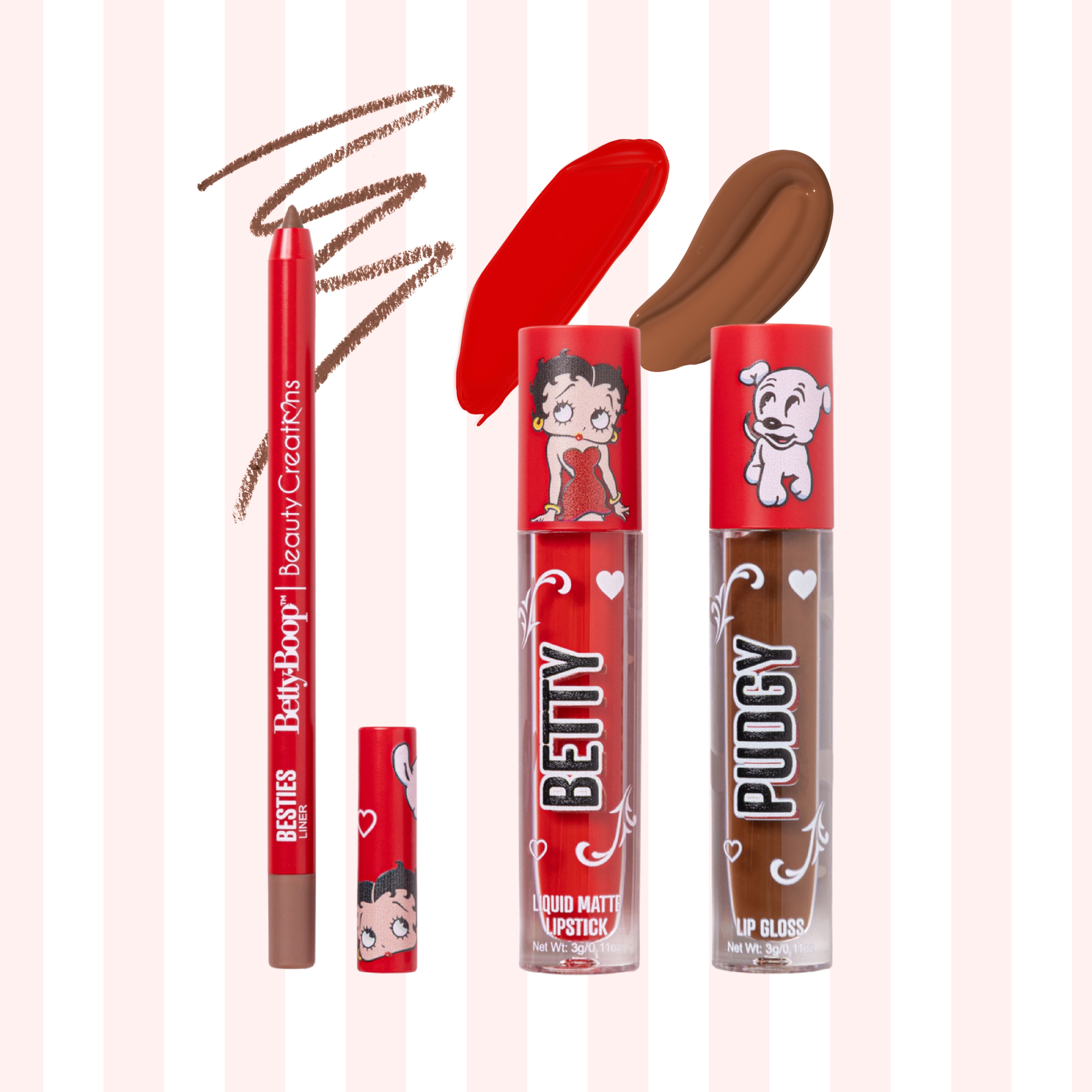 BEAUTY CREATIONS x BETTY BOOP - BESITOS - LIP TRIO (1PC) –  Shopcosmeticsandmore, image size:4500x4500