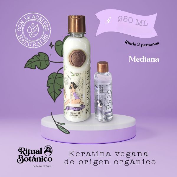 RITUAL BOTANICO  - KERATINA PARA ALIZADO PERMANENTE (SET KERATINA Y SHAMPOO) 250ML (1PC)