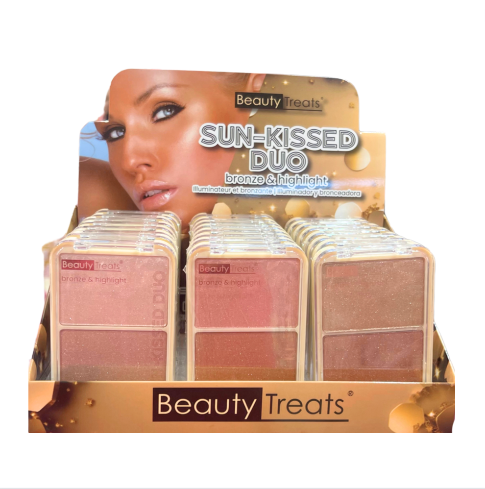 BEAUTY TREATS - SUN-KISSED DUO BRONZER & HIGHLITHER (DISPLAY 24PC)