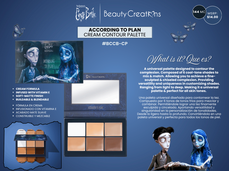 BEAUTY CREATIONS X TIM BURTON'S CORPSE BRIDE "ACCORDING TO THE PLAN" CREAM CONTOUR PALETTE (1PC)