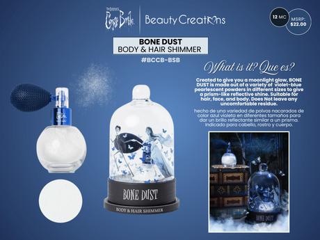 BEAUTY CREATIONS X TIM BURTON'S CORPSE BRIDE "BONE DUST" BODY & HAIR SHIMMER (1PC)