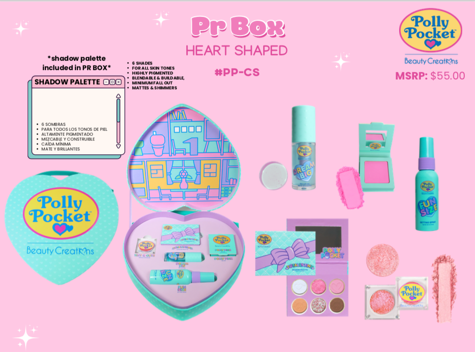 BEAUTY CREATIONS X POLLY POCKET - PR BOX HEART SHAPED (1PC)