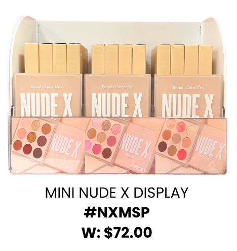 BEAUTY CREATIONS - MINI NUDE X DISPLAY (6PC EACH + 1 FREE TESTER = 21 PC TOTAL)