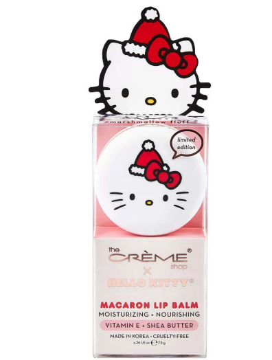 THE CREME SHOP- HELLO KITTY- MARSHMALLOW FLUFF- MACARON LIP BALM- 1PC