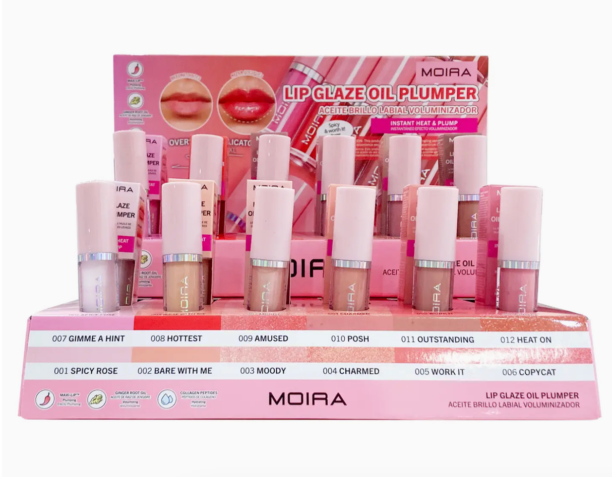 MOIRA - LIP GLAZE OIL PLUMPER - CARDBOARD DISPLAY