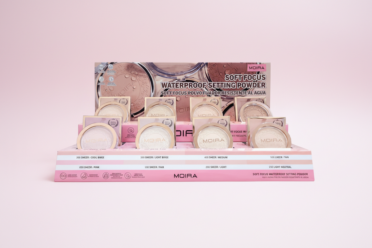 MOIRA - SWP SOFT FOCUS WATERPROOF SETTINF POWDER - CARDBOARD DISPLAY
