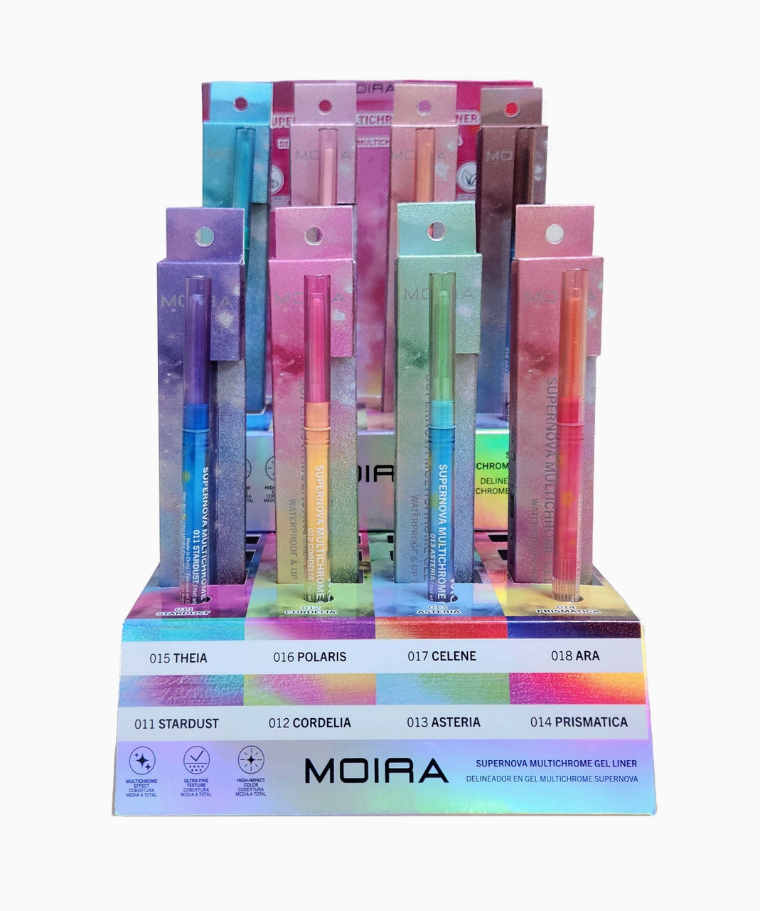 MOIRA - SUPERNOVA MULTICHROME GEL LINER 2 - CARDBOARD DISPLAY