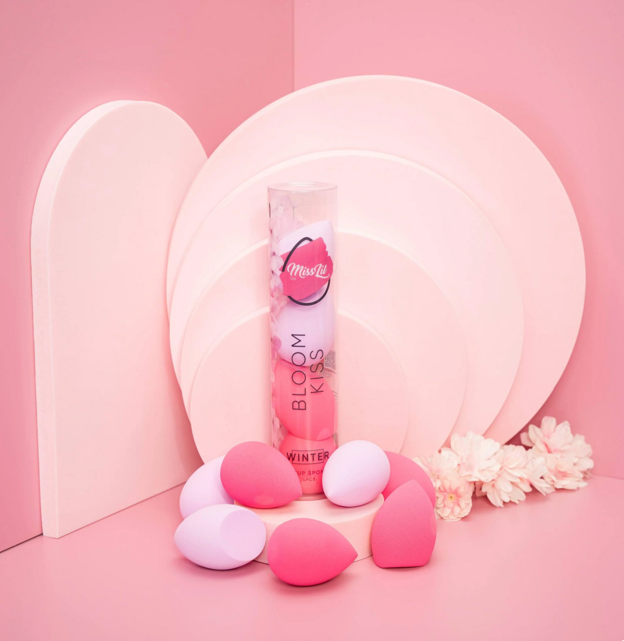 MISS LIL- BLOOM KISS - MAKEUP SPONGES SET 4PC - PACK (6 SET)