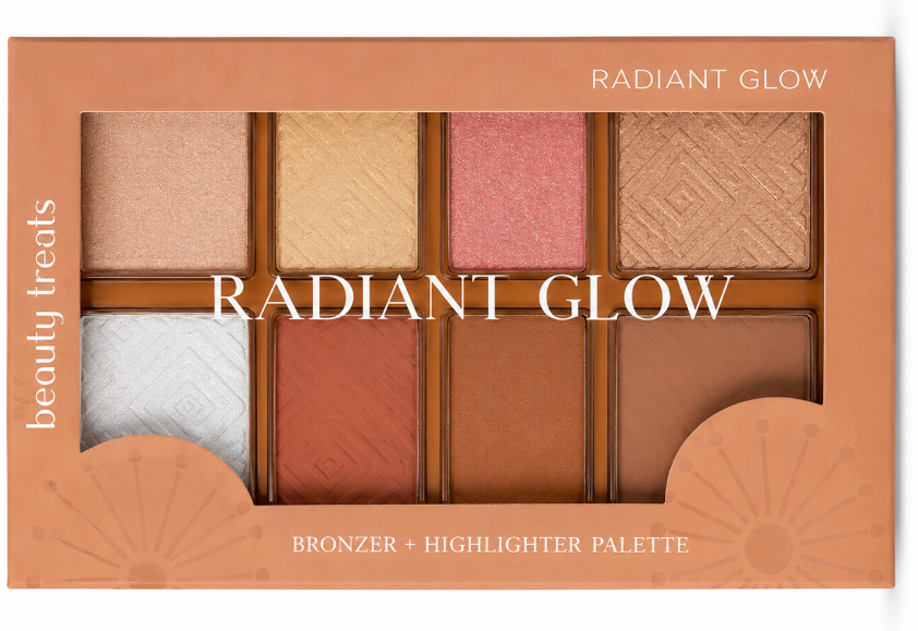 BEAUTY TREATS- RADIANT GLOW- BRONZER +HIGHLIGHTER PALETTE (1PC)